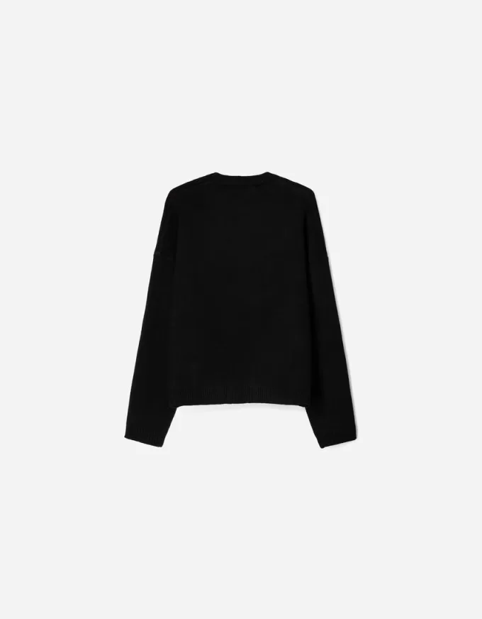 Pulover cu formă boxy din jacquard Pulover cu formă boxy din jacquard