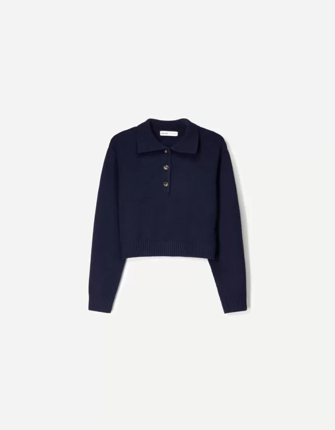 Pulover cu guler polo Pulover cu guler polo