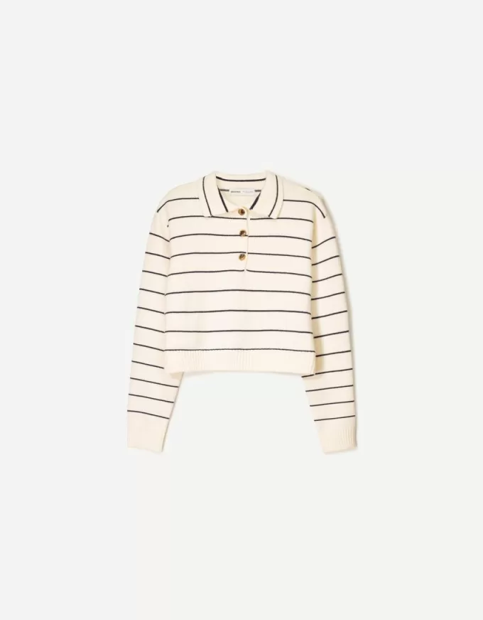 Pulover cu guler polo Pulover cu guler polo