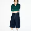 Pulover cu guler polo din tricot cablu Pulover cu guler polo din tricot cablu