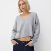 Pulover decoltat cu decolteu în V Pulover decoltat cu decolteu în V