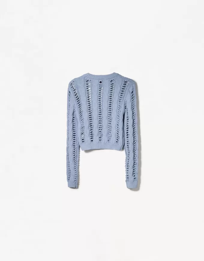 Pulover din tricot cablu Pulover din tricot cablu