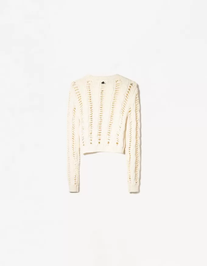 Pulover din tricot cablu Pulover din tricot cablu