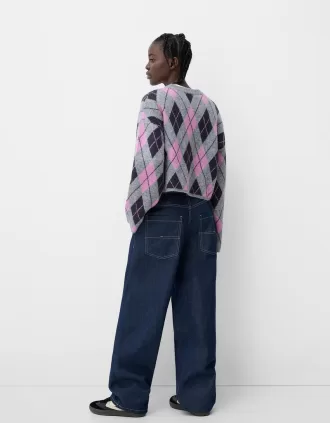 Pulover jacquard Argyle