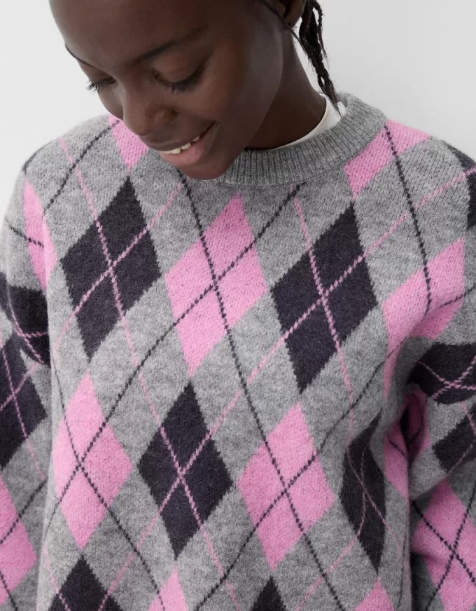 Pulover jacquard Argyle Pulover jacquard Argyle