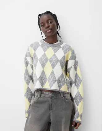Pulover jacquard Argyle