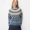 Pulover jacquard imprimat Pulover jacquard imprimat