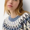 Pulover jacquard imprimat Pulover jacquard imprimat