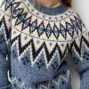 Pulover jacquard imprimat Pulover jacquard imprimat