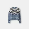 Pulover jacquard imprimat Pulover jacquard imprimat