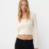 Pulover montat cu guler polo Pulover montat cu guler polo