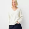 Pulover oversize cu decolteu în V Pulover oversize cu decolteu în V