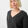 Pulover oversize cu decolteu în V Pulover oversize cu decolteu în V