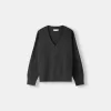 Pulover oversize cu decolteu în V Pulover oversize cu decolteu în V