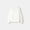 Pulover oversize cu decolteu în V Pulover oversize cu decolteu în V
