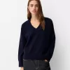 Pulover oversize cu decolteu în V Pulover oversize cu decolteu în V