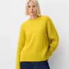 Pulover oversize din tricot cablu Pulover oversize din tricot cablu