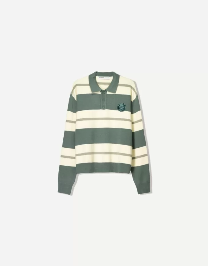 Pulover polo cu dungi