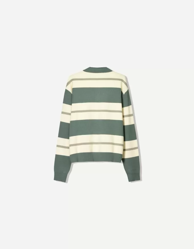 Pulover polo cu dungi