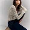 Pulover rustic cu decolteu în V Pulover rustic cu decolteu în V