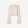 Pulover rustic cu gât deschis din tricot