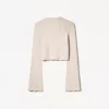 Pulover rustic cu gât deschis din tricot