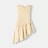 Rochie asimetrică cu detaliu elastic învârtit Rochie asimetrică cu detaliu elastic învârtit