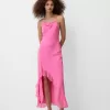 Rochie asimetrică cu volan Rochie asimetrică cu volan