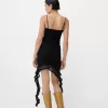 Rochie cu bretele din tul cu volane Rochie cu bretele din tul cu volane