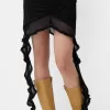 Rochie cu bretele din tul cu volane Rochie cu bretele din tul cu volane