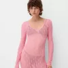 Rochie lungă din dantelă cu spatele deschis