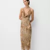 Rochie lungă din tul cu bretele Rochie lungă din tul cu bretele