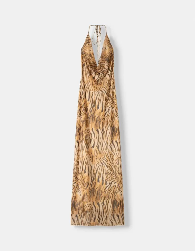 Rochie lungă din tul cu bretele Rochie lungă din tul cu bretele