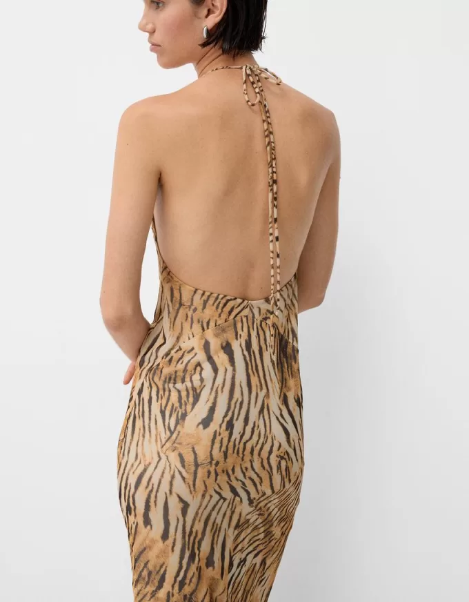 Rochie lungă din tul cu bretele Rochie lungă din tul cu bretele