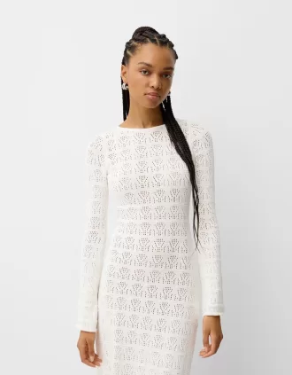 Rochie maxi ajurata rustica