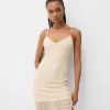 Rochie maxi cu dantela blonda Rochie maxi cu dantela blonda