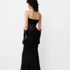 Rochie maxi cu decolteu bandeau din dantela Rochie maxi cu decolteu bandeau din dantela