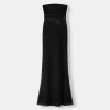 Rochie maxi cu decolteu bandeau din dantela Rochie maxi cu decolteu bandeau din dantela