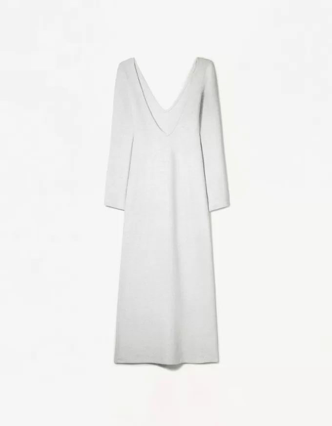 Rochie maxi cu decolteu în V la atingere moale Rochie maxi cu decolteu în V la atingere moale