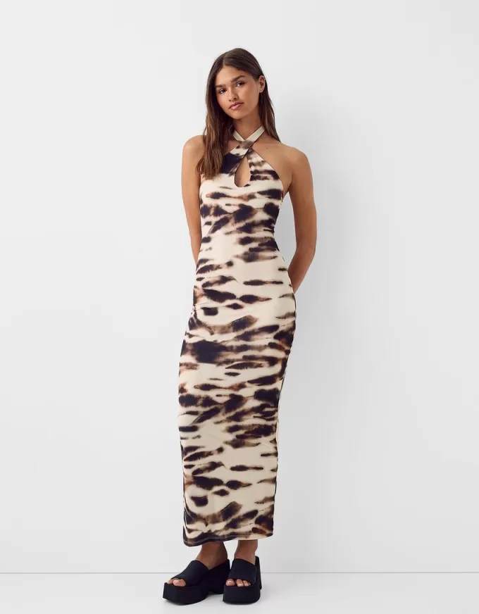 Rochie maxi cu decolteu incrucisat Rochie maxi cu decolteu incrucisat
