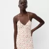 Rochie maxi din crepon cu bretele Rochie maxi din crepon cu bretele