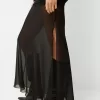 Rochie maxi din tul cu maneca lunga Rochie maxi din tul cu maneca lunga