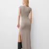 Rochie maxi strânsă, cu fantă laterală Rochie maxi strânsă, cu fantă laterală