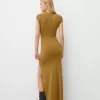 Rochie maxi strânsă, cu fantă laterală Rochie maxi strânsă, cu fantă laterală
