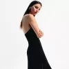 Rochie midi BERSHKA SERIES cu tiv asimetric Rochie midi BERSHKA SERIES cu tiv asimetric