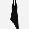 Rochie midi BERSHKA SERIES cu tiv asimetric Rochie midi BERSHKA SERIES cu tiv asimetric