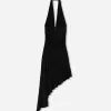 Rochie midi BERSHKA SERIES cu tiv asimetric Rochie midi BERSHKA SERIES cu tiv asimetric