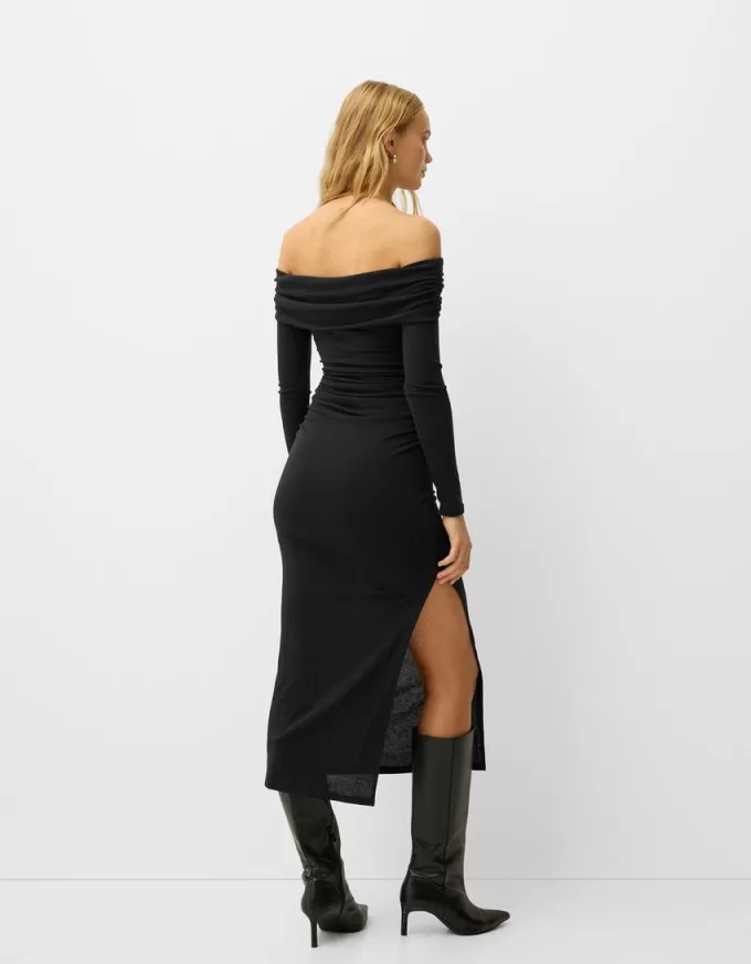 Rochie midi Bardot Rochie midi Bardot
