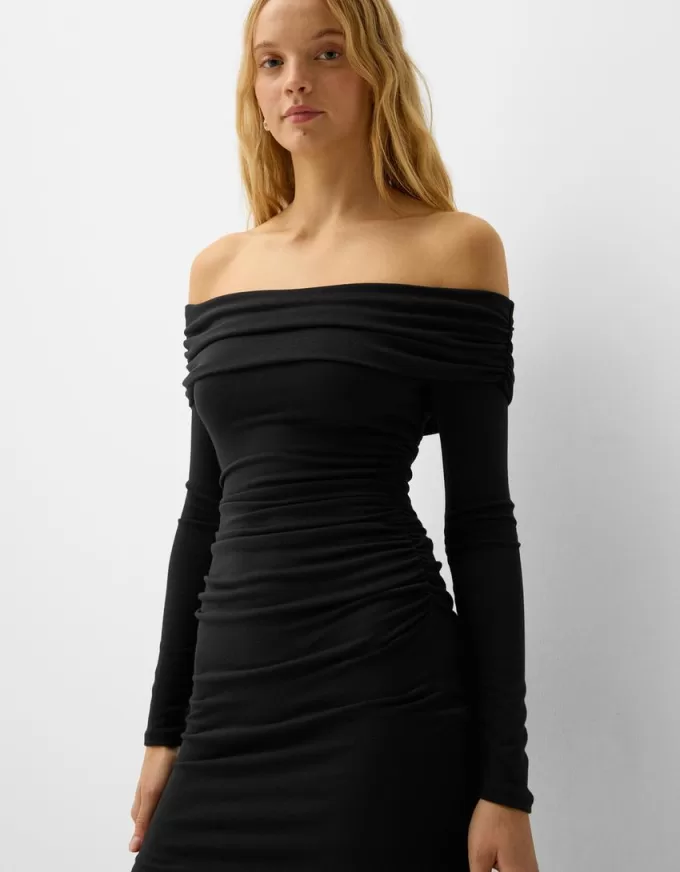 Rochie midi Bardot Rochie midi Bardot