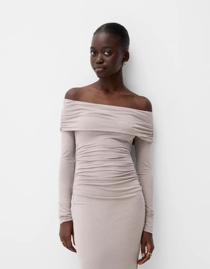 Rochie midi Bardot Rochie midi Bardot